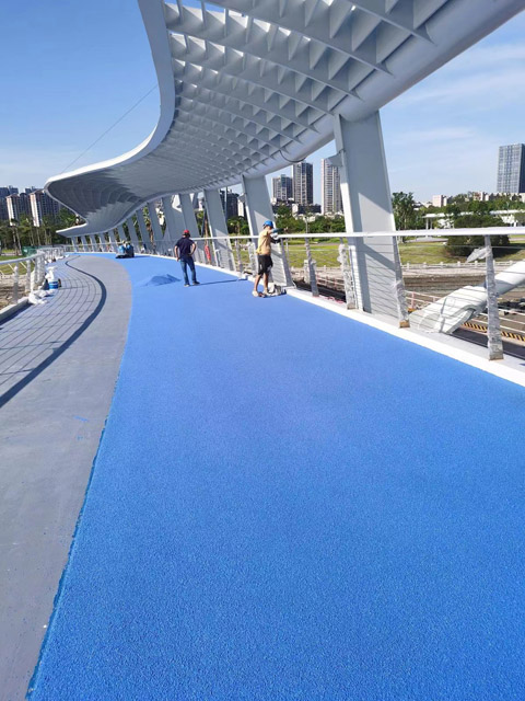 河南公园跑道地坪工程